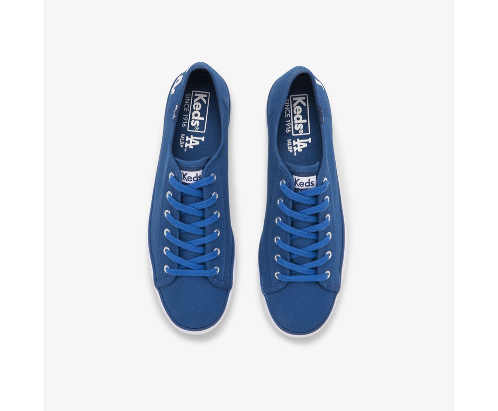 Πανινα Παπουτσια Γυναικεια - Keds Triple Kick Mlb® - Μπλε - DWVIN1562